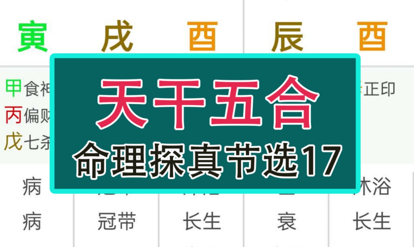 天干五合的表现(命理八字知识分享之天干五合)哔哩哔哩bilibili