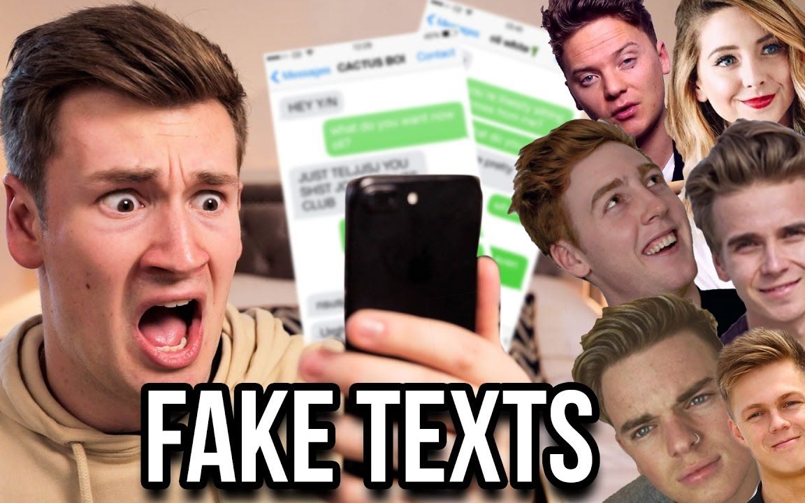 【oli white】reacting to fake youtuber text messages