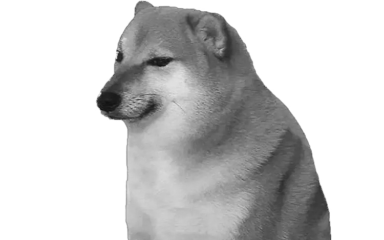 cheems小狗黑白照哀悼一分钟