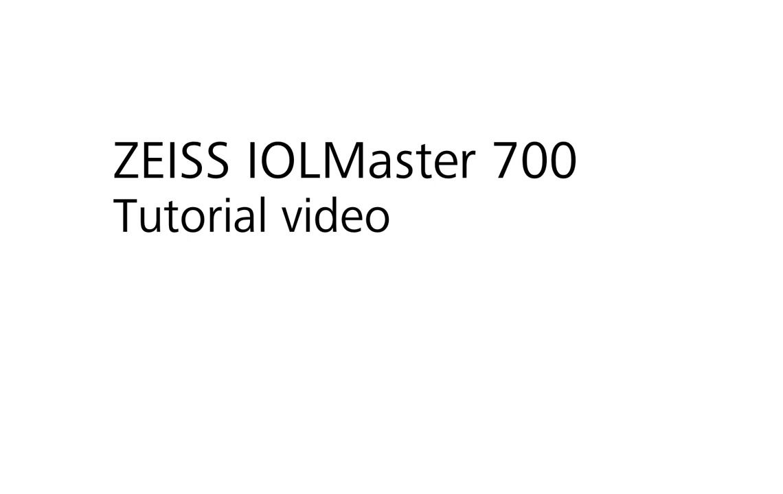 蔡司IOLMaster 700操作视频IOL晶体计算演示哔哩哔哩bilibili