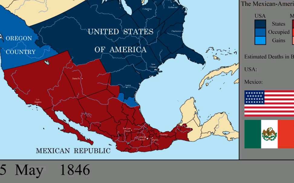 美墨战争前墨西哥领土图片