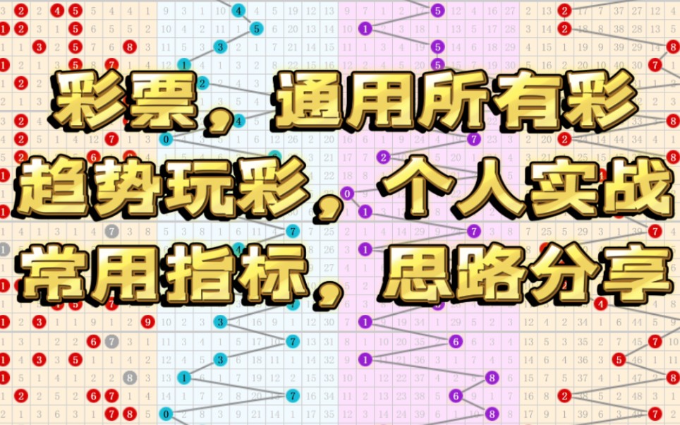 彩票,通用所有彩,趋势玩彩,个人实战常用指标,思路分享哔哩哔哩bilibili