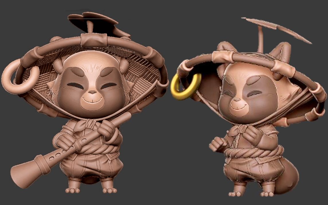 【zbrush新手建模】lol遊戲角色雕刻--提莫手辦模型制