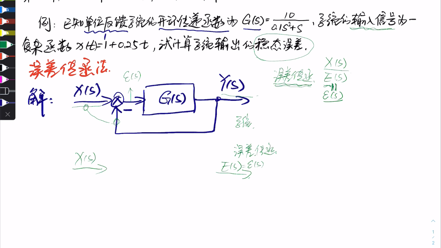 误差传函法 输入信号引起的误差【控制工程基础与应用】第七章 控制系统的误差分析和计算哔哩哔哩bilibili