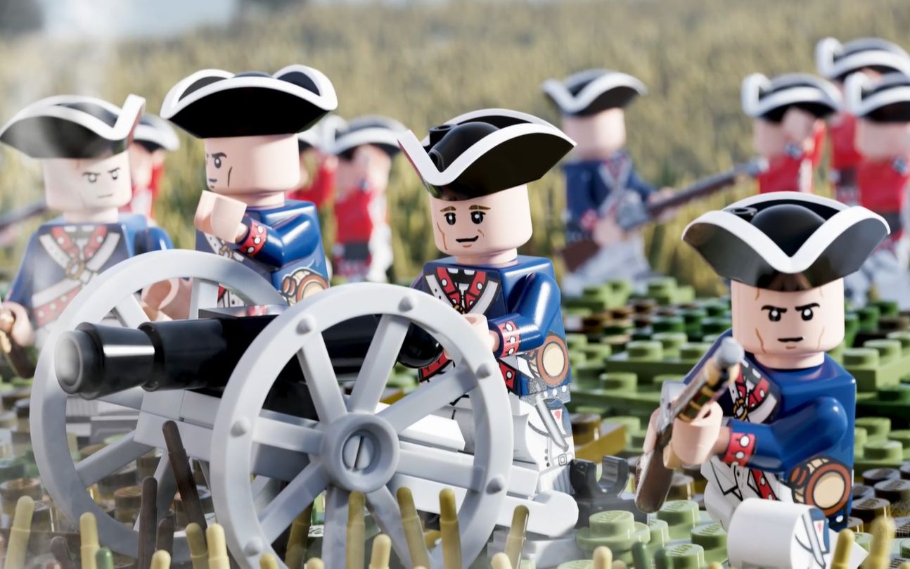 乐高人仔brickmania03美国独立战争人仔英国红衫军vs美国大陆军