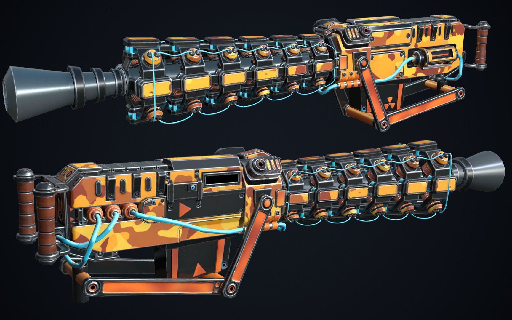 3d电磁炮模型制作教学3d硬表面建模3dmax道具建模