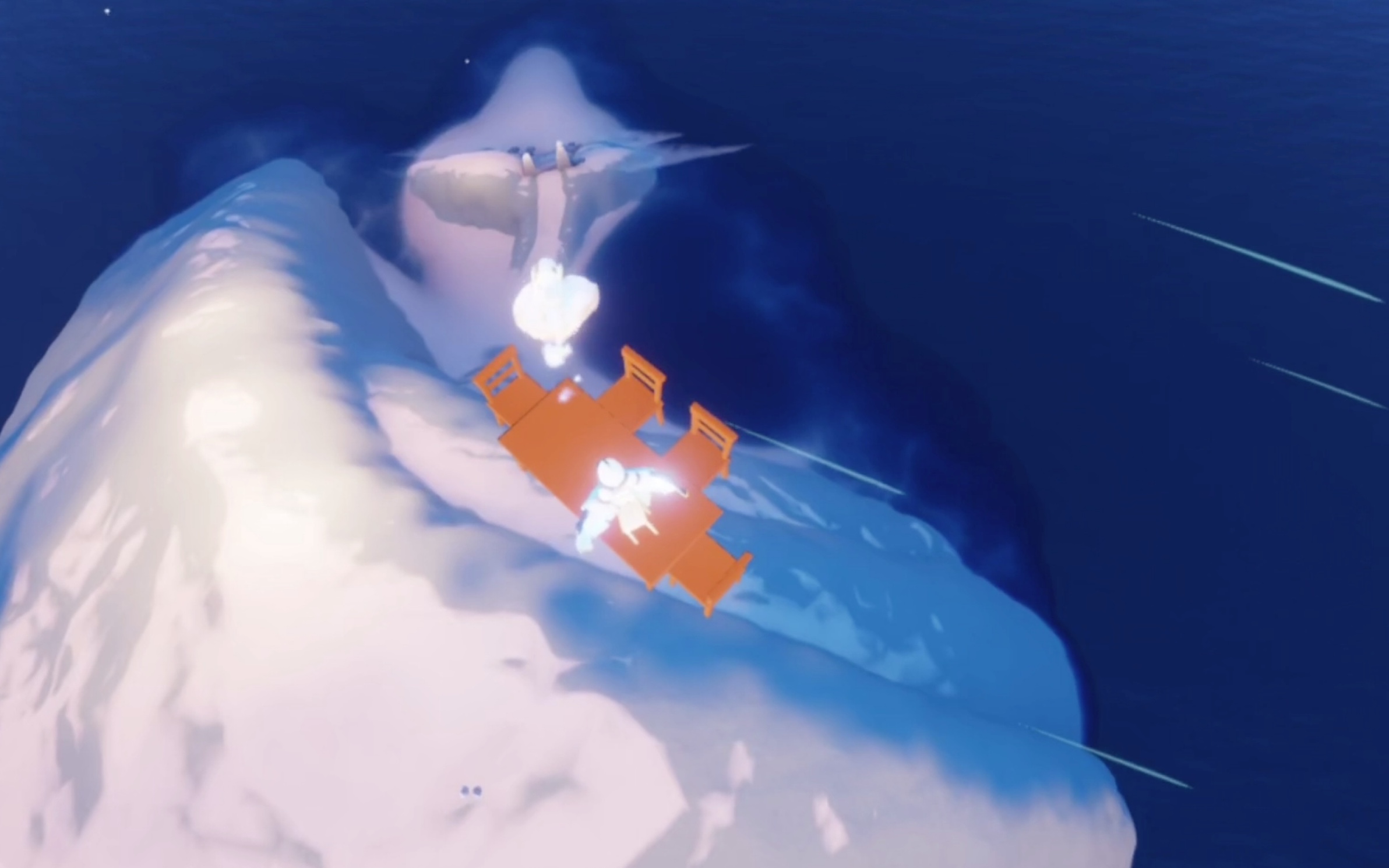 sky光遇在晨岛爱心湖朋友让我心碎了一地