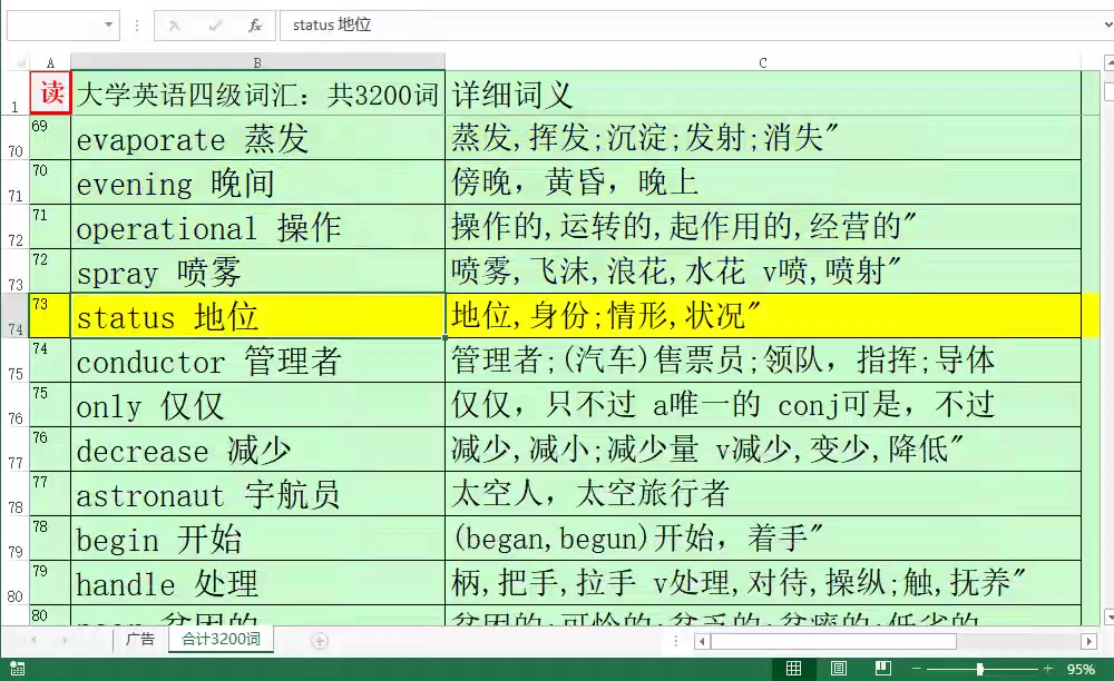 [图]1.5小时背完大学英语四级重要词汇3000词（乱序版）