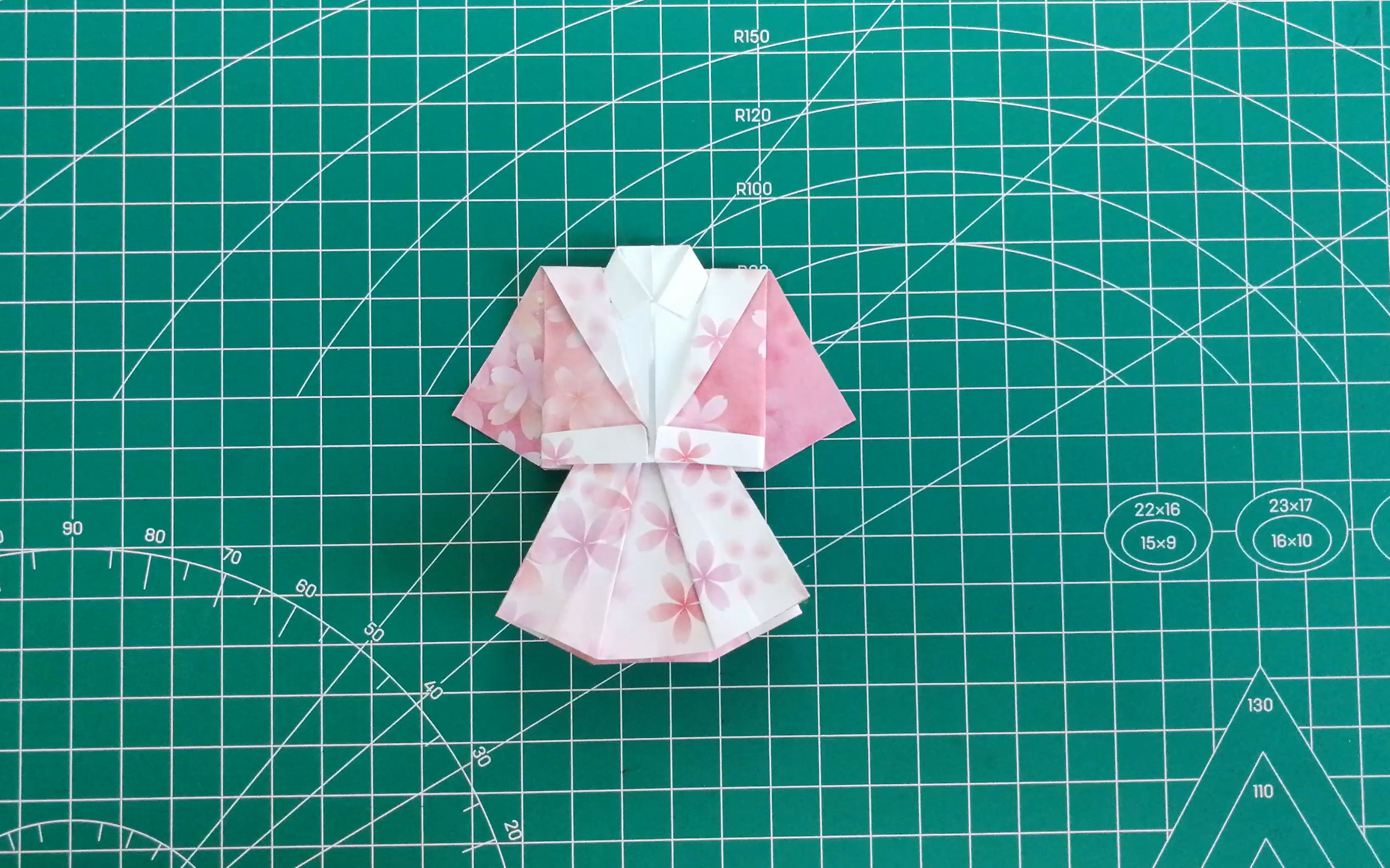 【折纸-教程】女生版迷你校服折纸,超简单还可以当做书签哦!