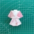 【折纸-教程】女生版迷你校服折纸，超简单还可以当做书签哦！