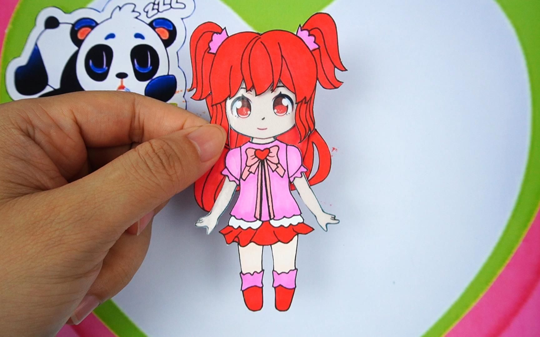 巴啦啦小魔仙创意手工,纸娃娃凌美雪魔仙服_哔哩哔哩_bilibili