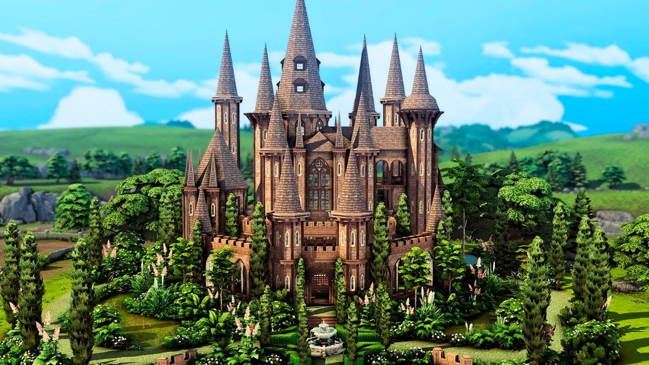 【搬运】模拟人生4速建丨nocc丨城堡丨castelo no bosque by plumbob