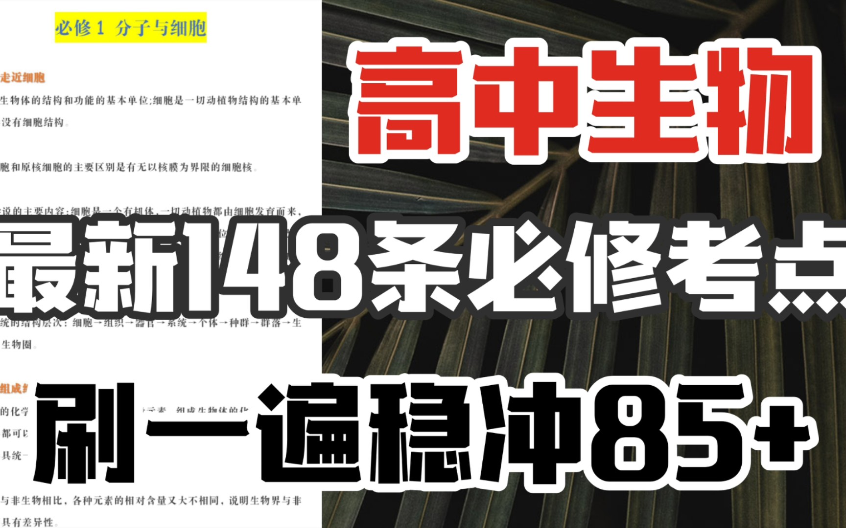 【高中生物】最新148条必修三本书的考点,刷一遍我不信你不过85!!!哔哩哔哩bilibili