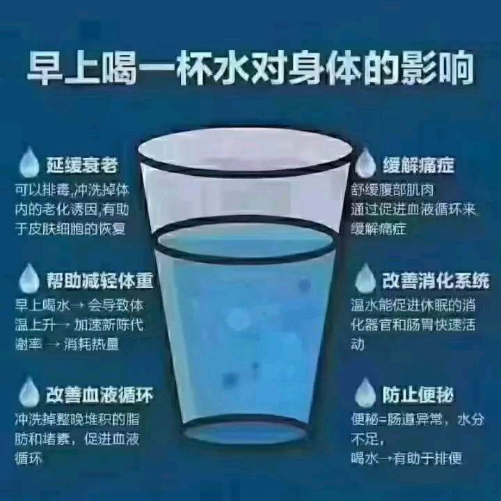 肠道毒素③可降低内脏周围脂肪④血管通畅坚持晨起喝水300500毫升温水