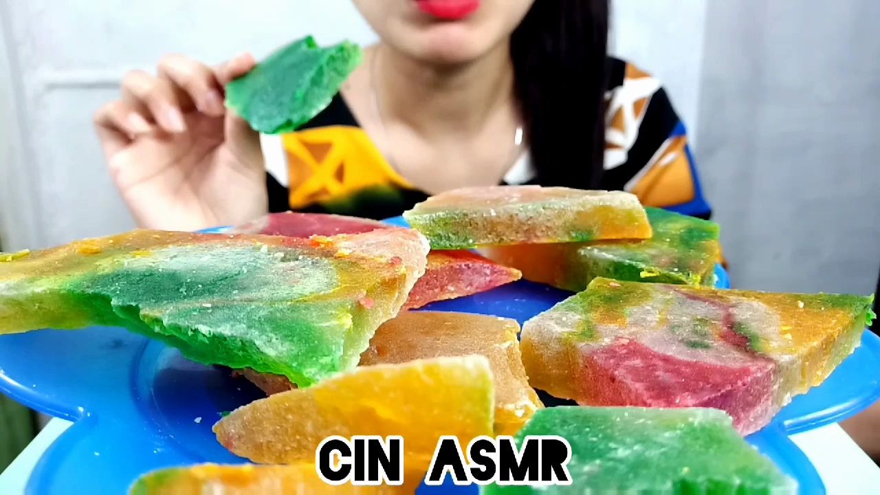 声控咀嚼音彩色琥珀糖