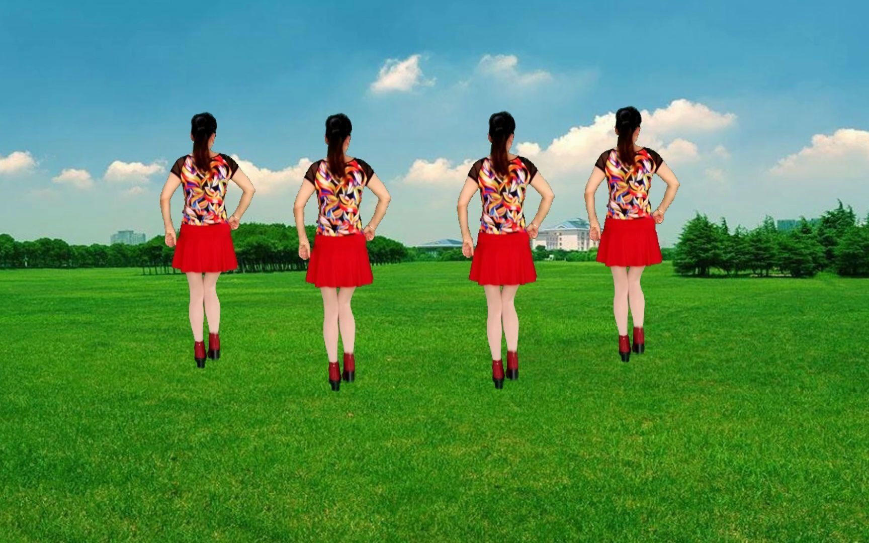 健康一生广场舞《伤离别》背面,原创32步步子舞,好听好看又易学