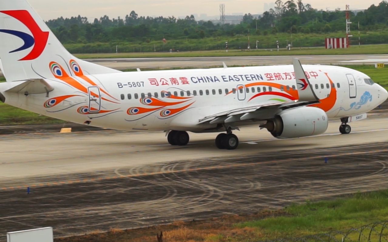 東方雲南航空的孔雀小飛機在國航a330面前比起來看起來像小孩子