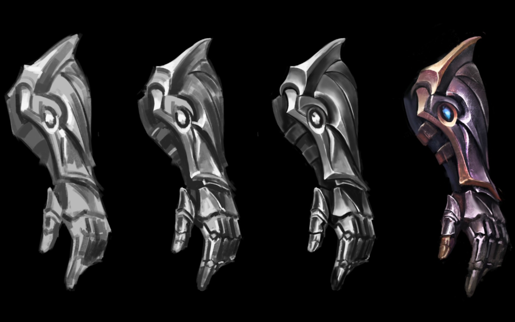 游戏原画金属手套材质绘制!_哔哩哔哩_bilibili