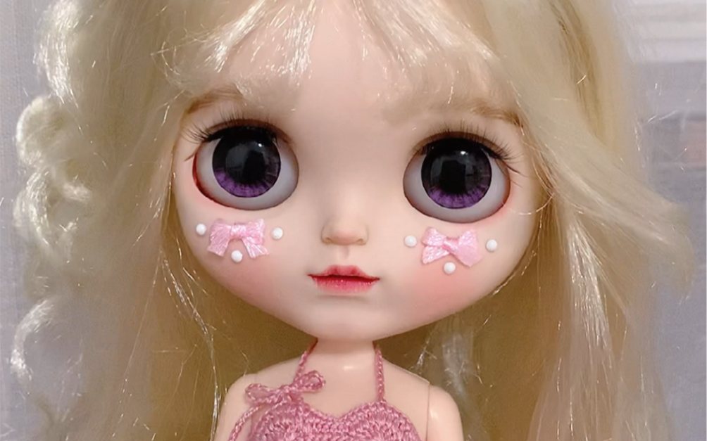 blythe小布娃娃改妆展示,妆宝.