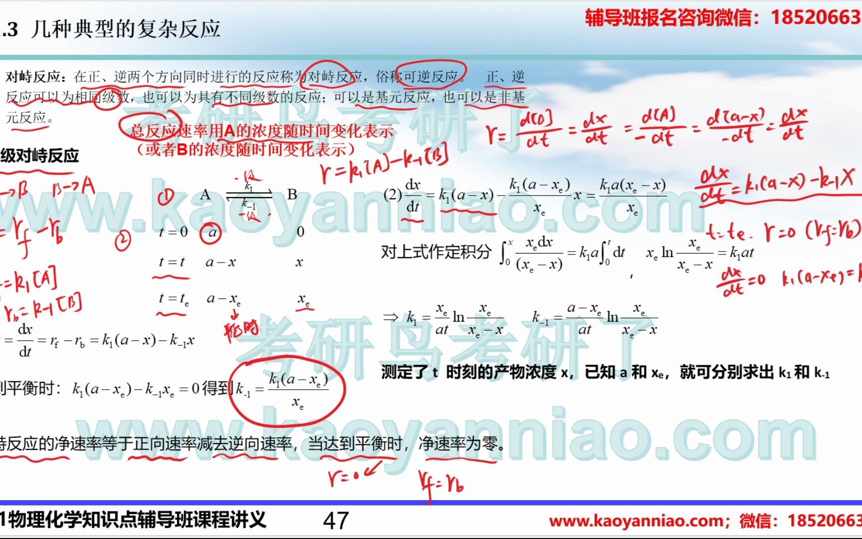 物理化学考研第十一章:化学动力学一几种典型的复杂反应哔哩哔哩bilibili