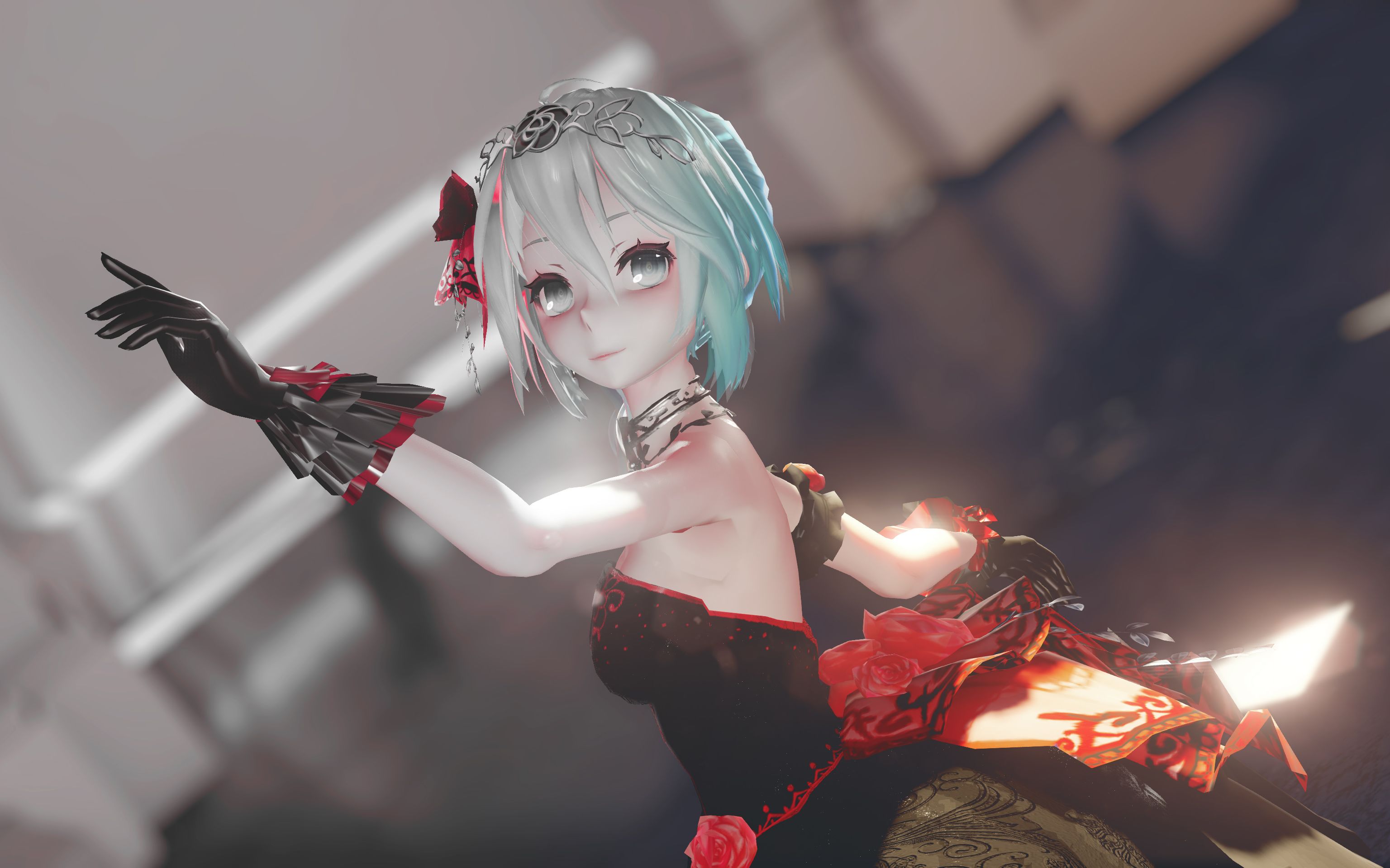 初音弱音MMD图片