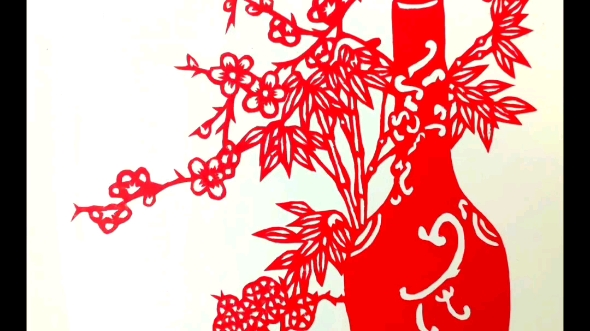 剪纸岁寒三友
