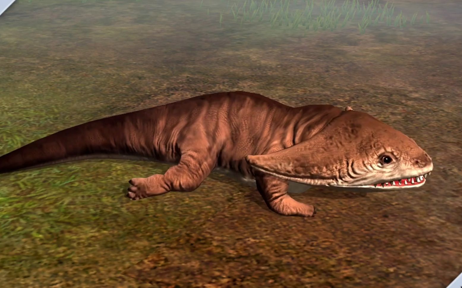 侏罗纪世界游戏第1048期:脑袋像斗笠的笠头螈★恐龙公园