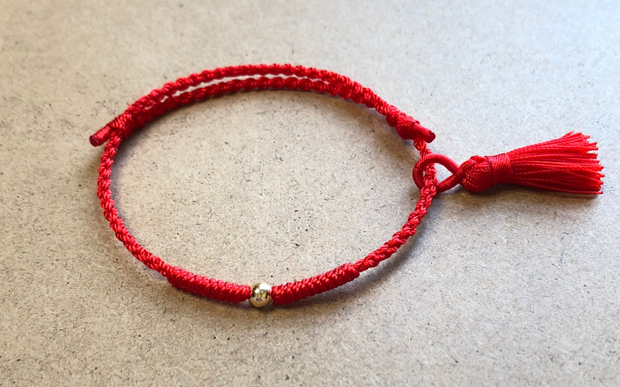 【小福】金刚结 四股辫大红手绳