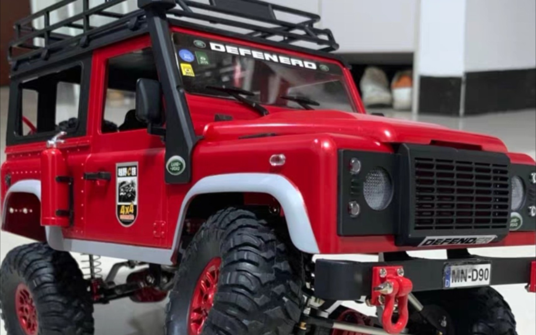 rc攀爬车心情件莽牛d9099s前保险杠拖车钩安装流程