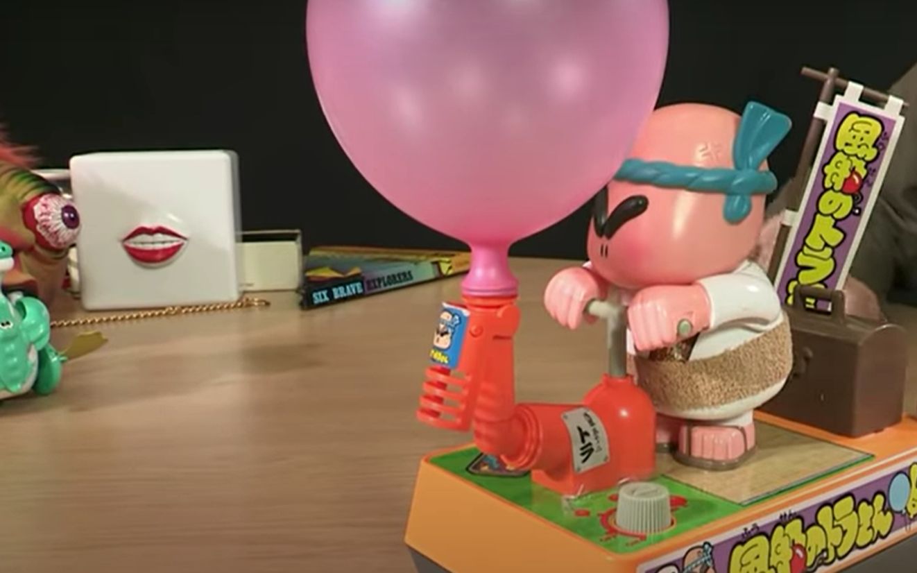 超级无用的自动吹气球机【老爷爷的玩具收藏系列-1】_哔哩哔哩 (゜-゜