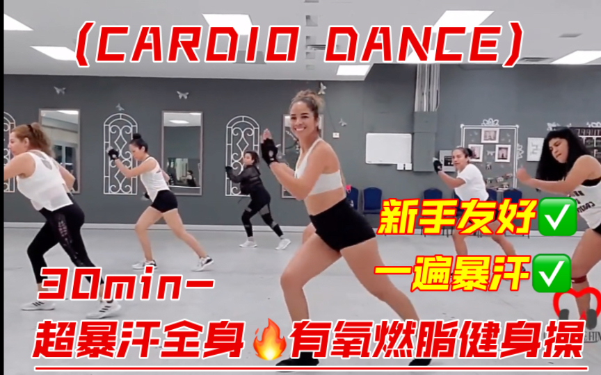 [图]cardio dance-30分钟-有氧燃脂健身操-超级暴汗瘦全身-一遍暴汗新手友好！（瘦大腿-瘦手臂-腹部训练-拳击操-背部训练）