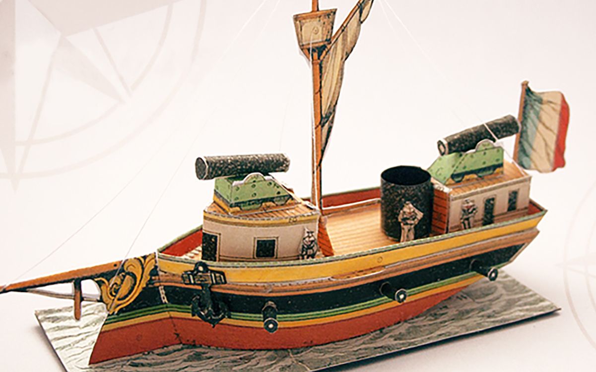 小木帆船纸模型制作过程