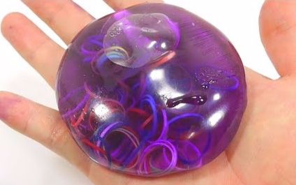 【狂魔玩玩具】充满橡皮筋的史莱姆"紫水晶"水球_哔哩哔哩 (゜-゜)つ