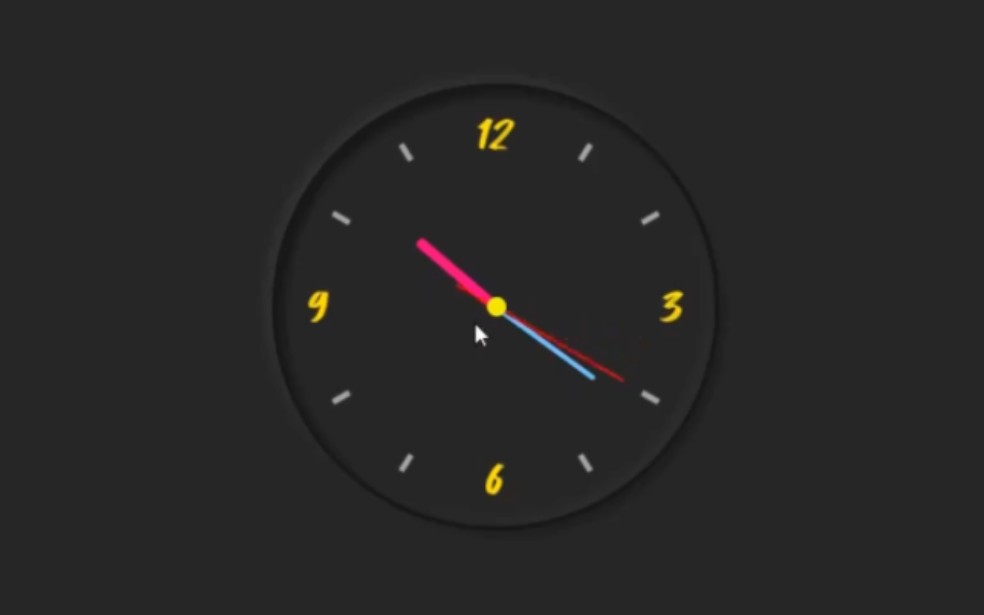 使用HTML、CSS、JS 模拟时钟哔哩哔哩bilibili
