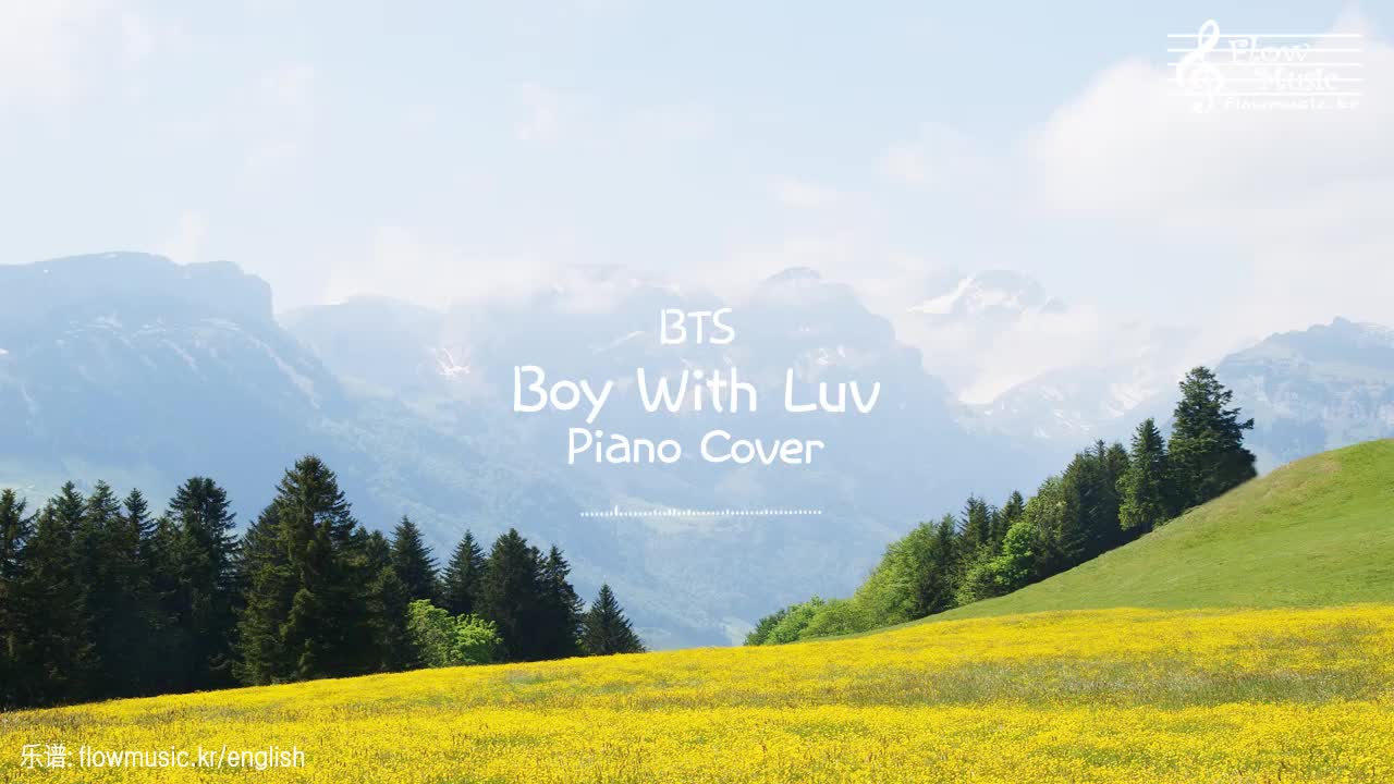 防弹少年团 (bts) - 小事之诗 (boy with luv) 钢琴演奏 piano  乐谱