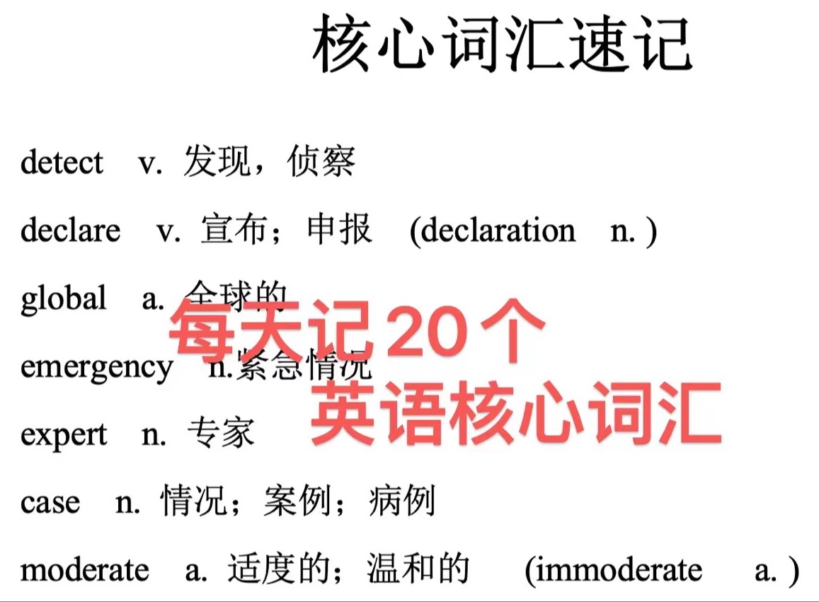 [图]英语核心词汇速记 Day 1