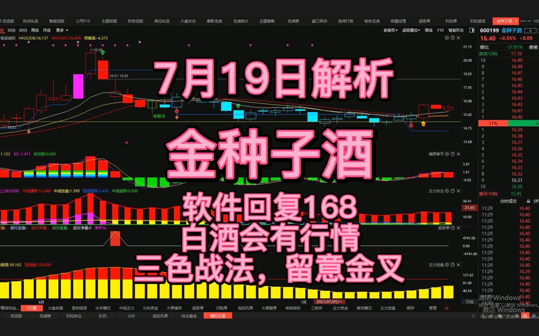 金种子酒:三色战法+超级单=牛股哔哩哔哩bilibili