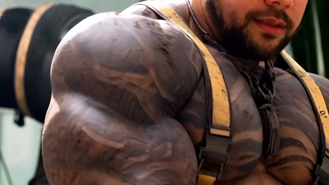 爱健身的眼镜维修工肌肉壮熊