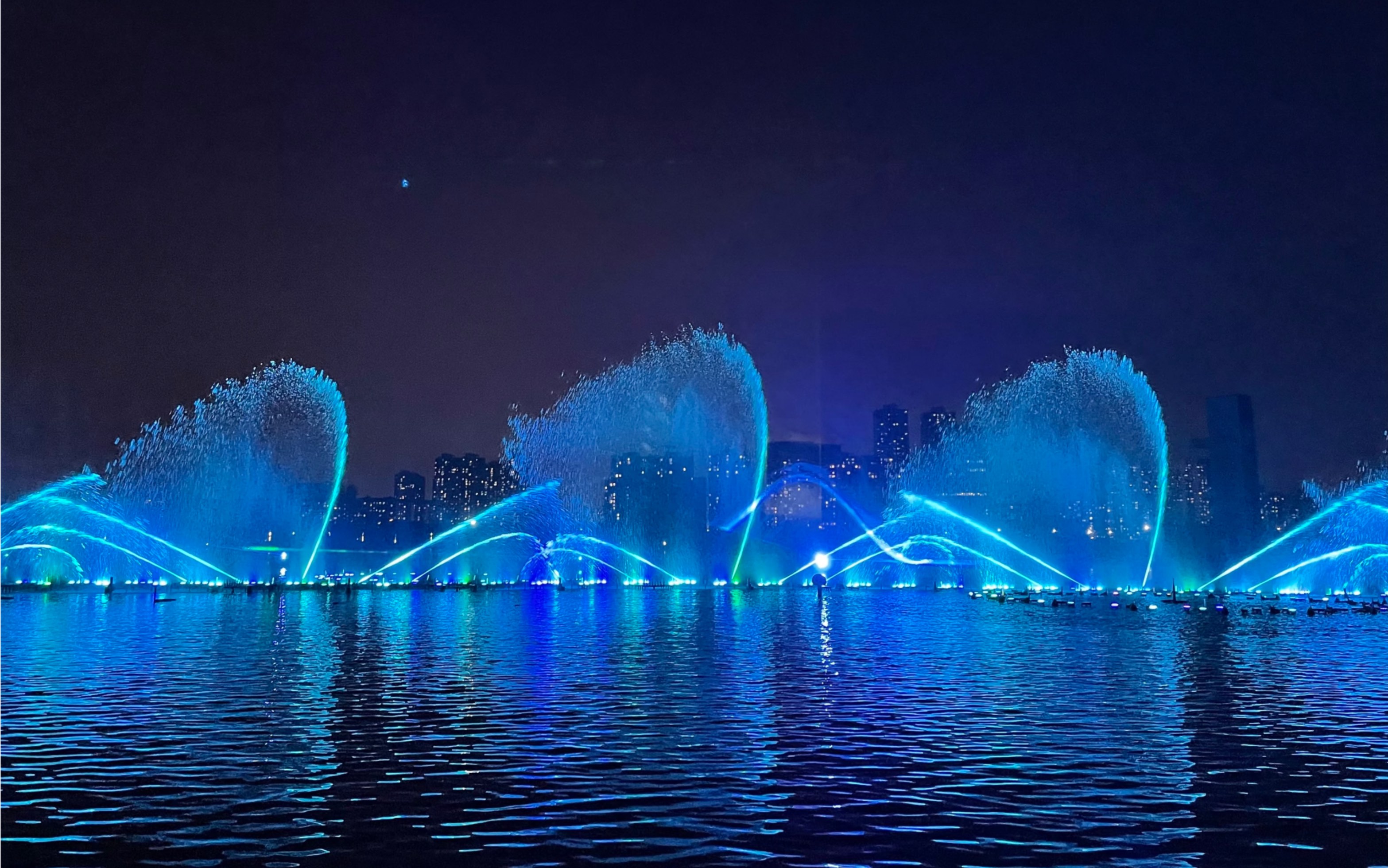 江夏中央大公园音乐喷泉-我爱你中国