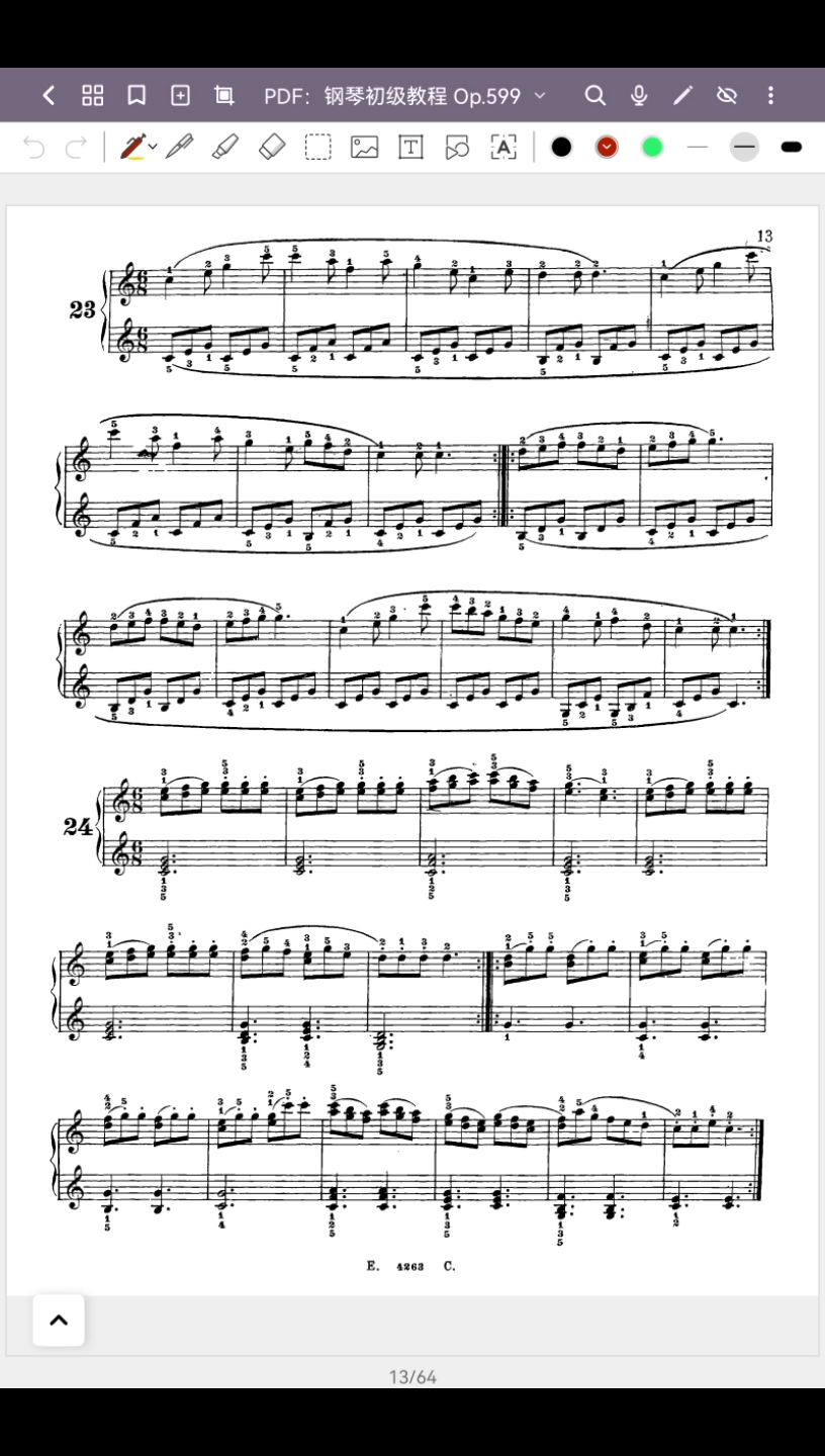 车尔尼599第22条钢琴谱图片