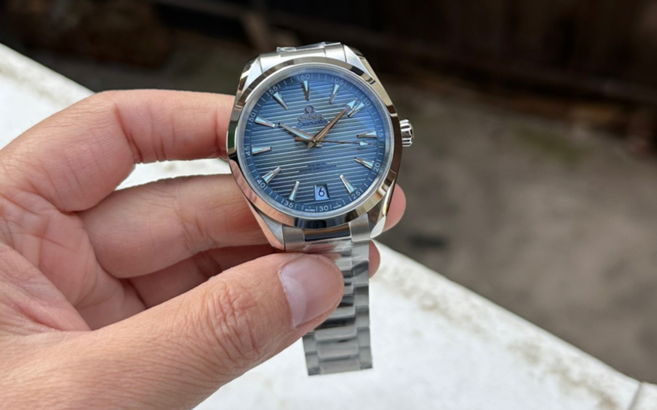 1900咪 vs海马150米新款柚木纹 75周年款 冰蓝盘 密底