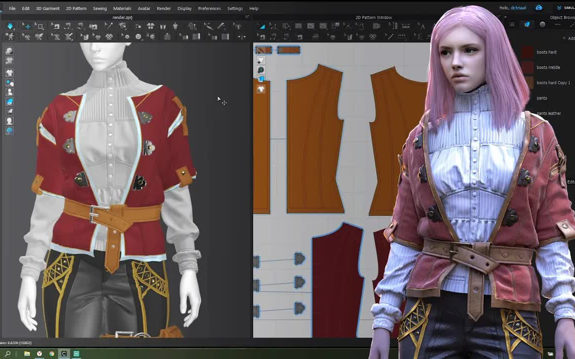 【md建模思路】女士时尚服装