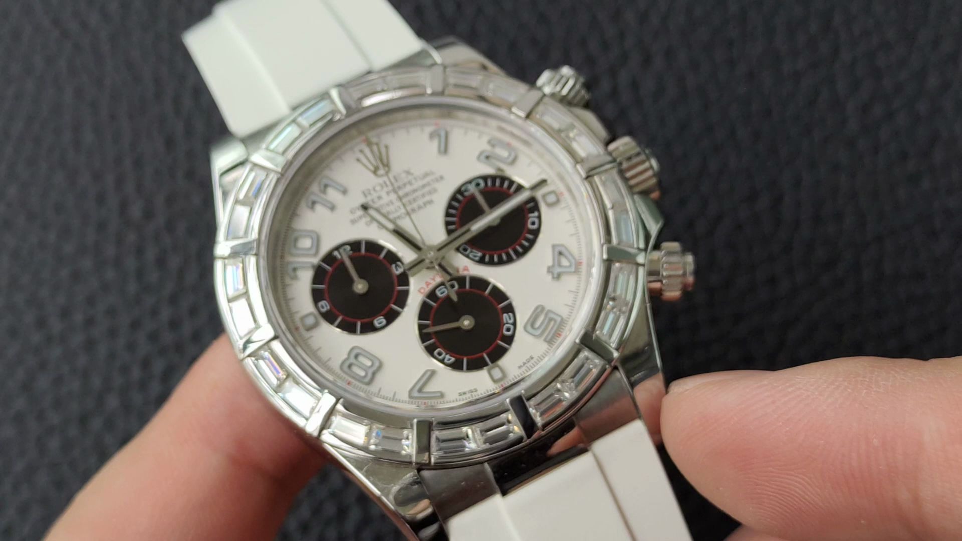 劳力士迪通拿后镶钻116519熊猫面代用盘改装