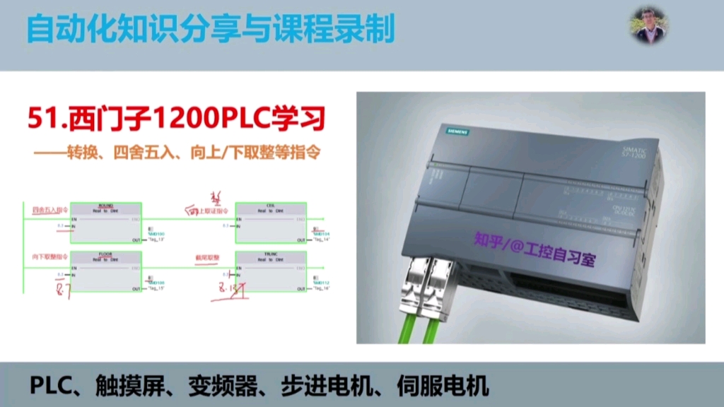 51.西门子1200PLC学习—转换、四舍五入、向上/取整等基本指令讲解下哔哩哔哩bilibili