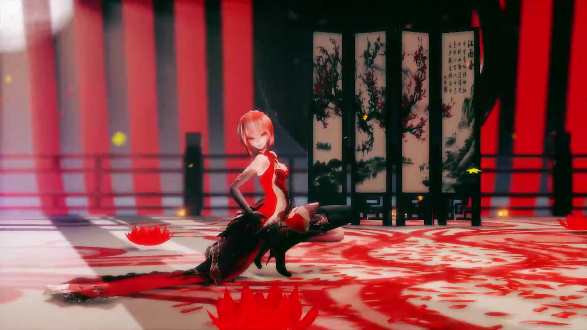 【mmd】千灯愿-ace组合 【东方栀子】 旗袍