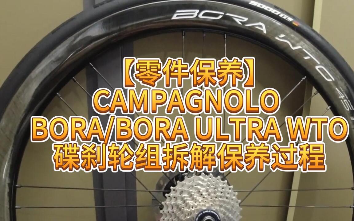 零件保养】CAMPAGNOLO BORA/BORA ULTRA WTO碟刹轮组拆解保养过程_哔哩