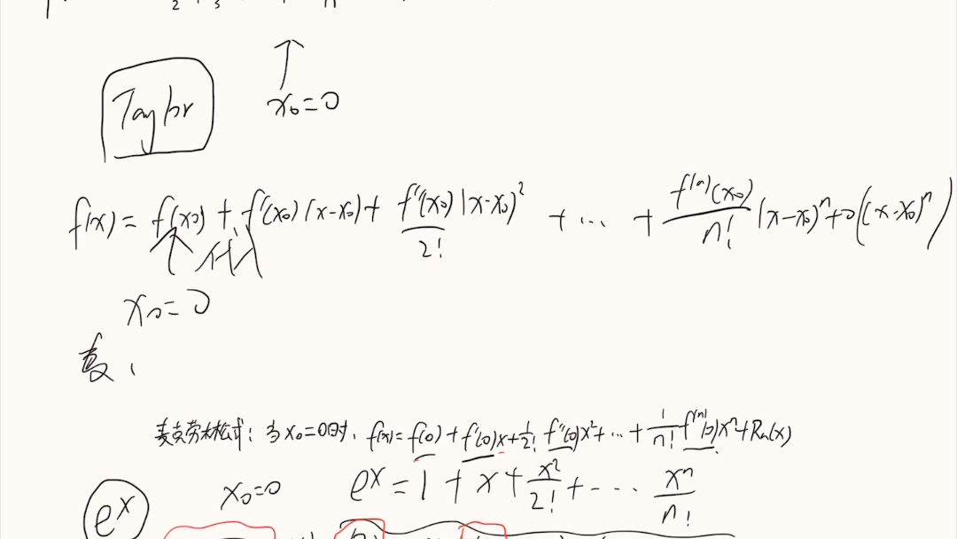 速记,常见初等函数的麦克劳林公式哔哩哔哩bilibili