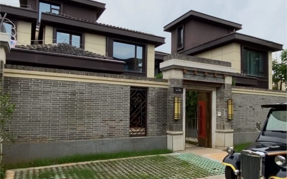 南昌#中式别墅 96㎡3层带小院,网红私家游泳池9069♀15_哔哩