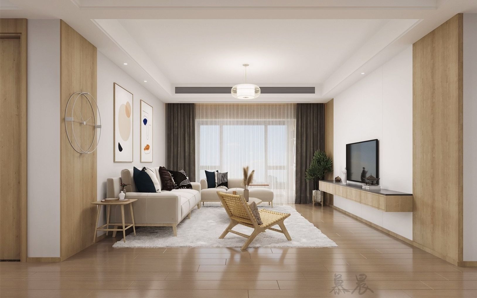 日本风格软装 #平层案例 日式风格,简洁而明晰 #知末网