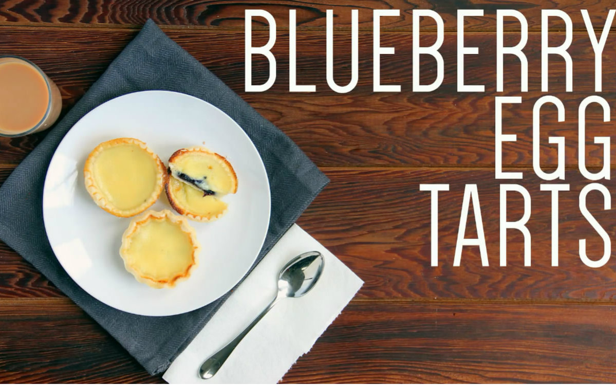 【自制中字】蓝莓蛋挞 Blueberry Egg Tarts  Fruit filled tarts哔哩哔哩bilibili